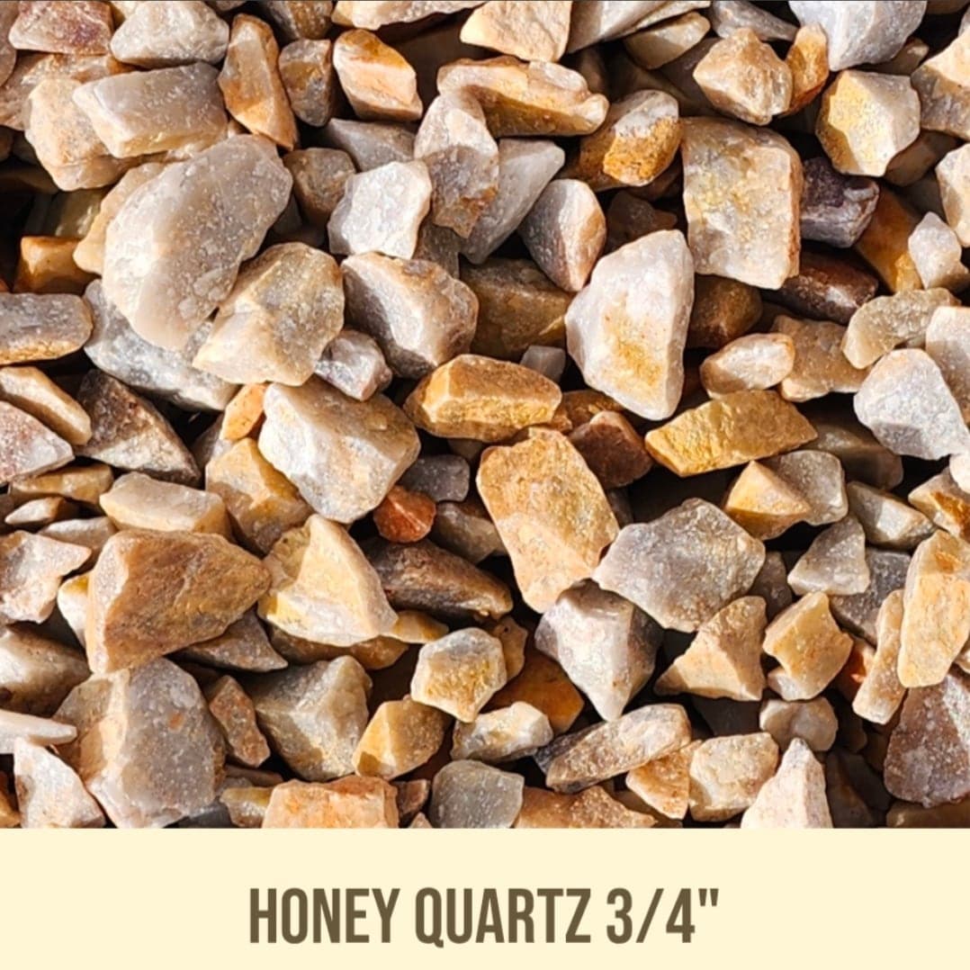 Honey Quartz 3/4" landscape material