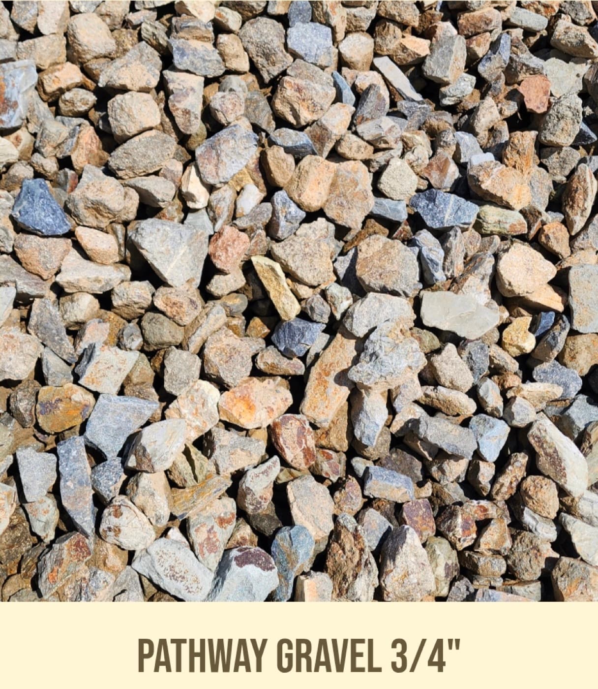 Pathway Gravel 3/4" landscape material