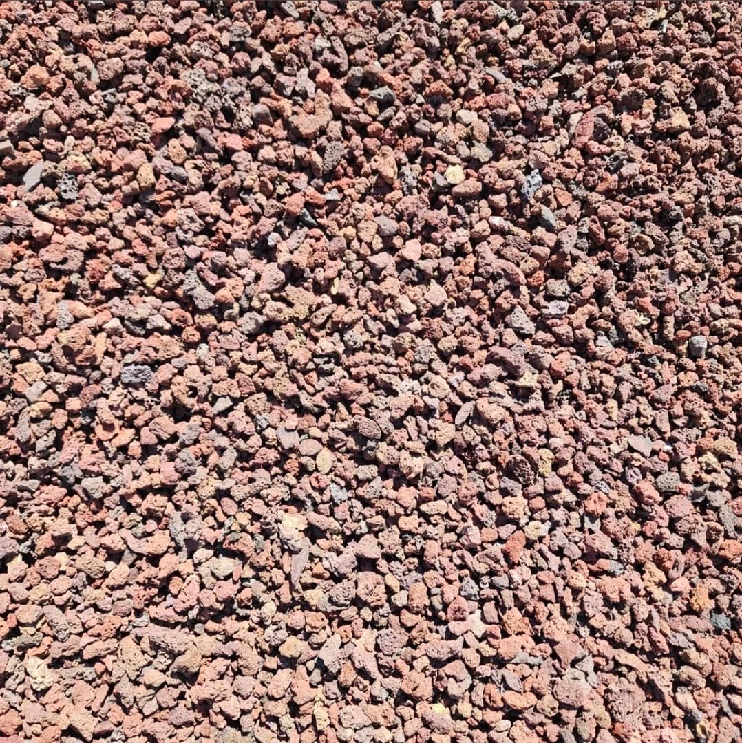 Red Lava 3/8" landscape material