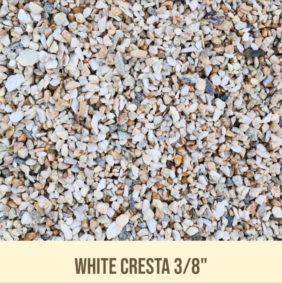White Cresta 3/8" landscape material