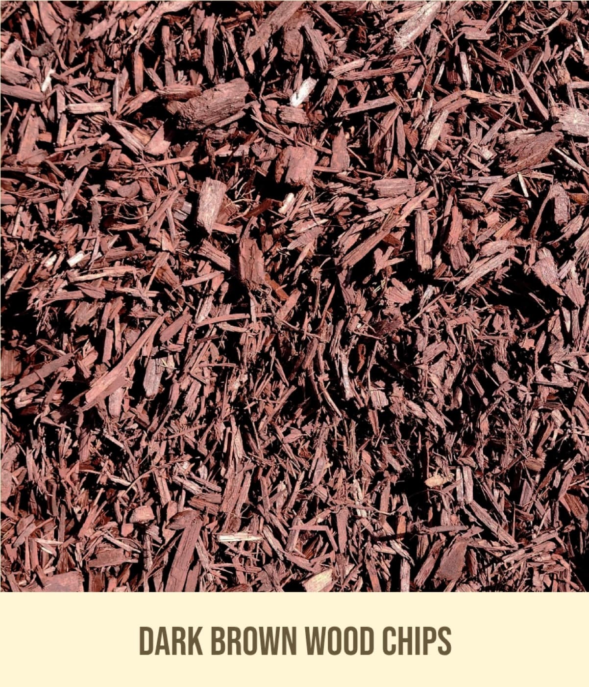 Dark Brown Wood Chips landscape material