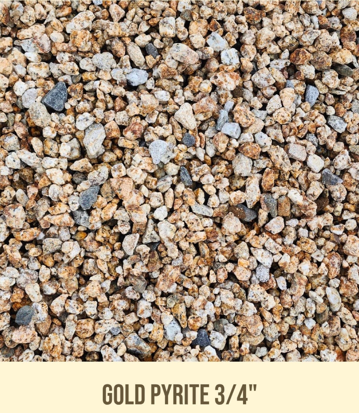 Gold Pyrite 3/4" landscape material