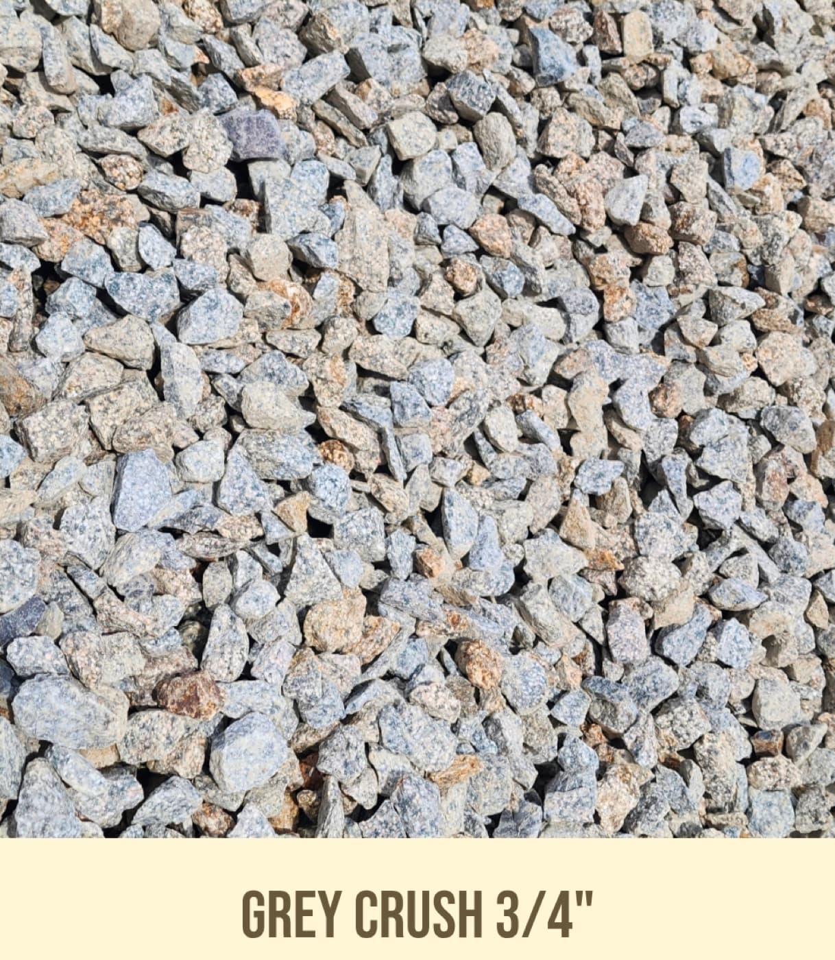 Grey Crush 3/4" landscape material