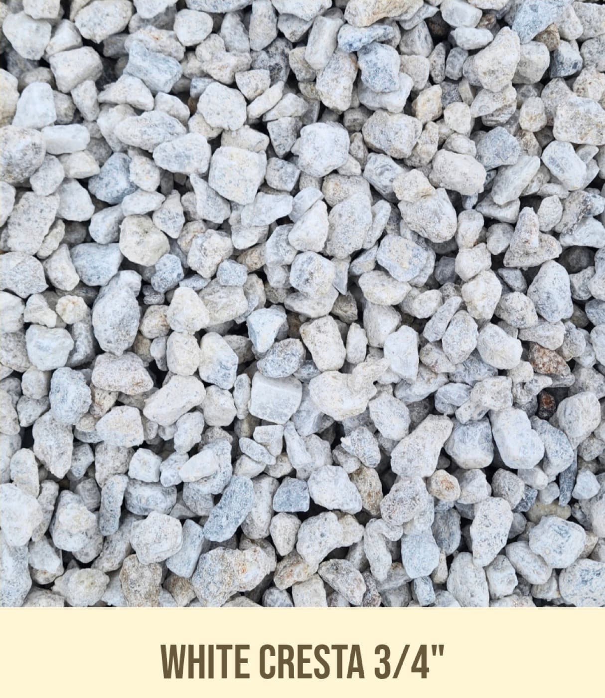 White Cresta 3/4" landscape material